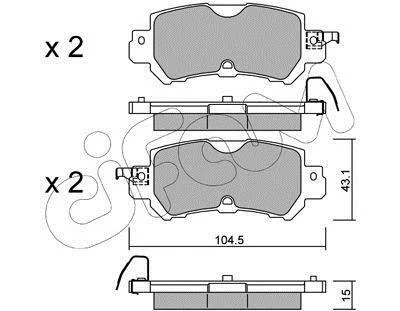 MAZDA Гальмівні колодки задн.CX-5 11- CIFAM 822-970-0