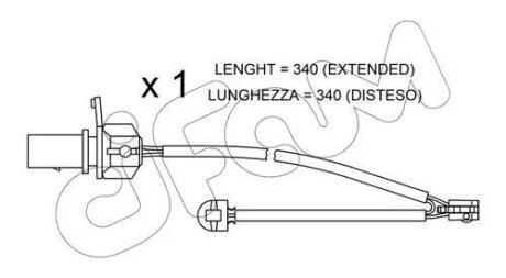 AUDI датчик гальм. колод. (передній) Q5 09- CIFAM SU.295