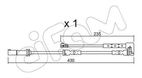 MINI датчик зносу гальм. колод. CIFAM SU.311