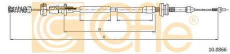 Трос газу VW Golf III, Passat B3/B4 2.0 (90->) (797/517mm) COFLE 100866