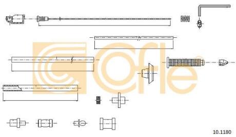 Трос газа (1185/1018) Citroen Jumpy Fiat Scudo Peugeot Expert 96- COFLE 10.1180