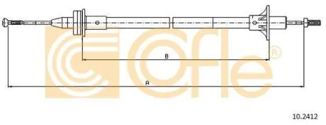 Трос зчеплення Fiesta 16V 93- COFLE 10.2412