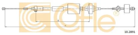 Трос зчеплення (мех. регулювання) 1133mm Dacia Logan 1.5Dci 06- COFLE 10.2891