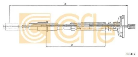 Трос, управление сцеплением COFLE 10317