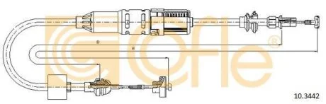 Трос, управление сцеплением COFLE 10.3442
