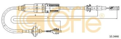 Тросовий привод, привод зчеплення COFLE 103446