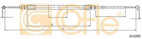 Трос ручного гальма зад. X3(E83) 04-12 Л. (1613/1228) COFLE 104268