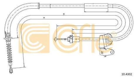 Тросовий привод, стоянкове гальмо COFLE 10.4302