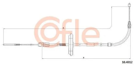 Тросовий привод, стоянкове гальмо COFLE 104312