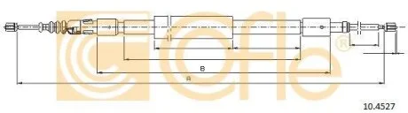 Тросовий привод, стоянкове гальмо COFLE 10.4527