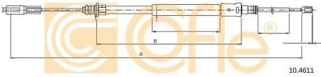 Трос ручного гальма L/R Citroen C5 2000- COFLE 10.4611