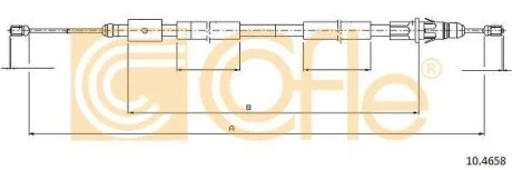 Трос, стояночная тормозная система COFLE 10.4658