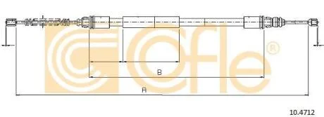 Трос ручника COFLE 10.4712