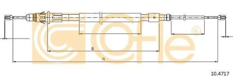 Трос, паркувальна гальмівна система COFLE 10.4717
