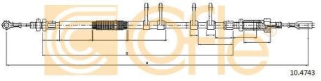 Трос ручного гальма перед. PSA Boxer/Ducato/Jumper 40-Maxi mod 06- 2910/2598 COFLE 10.4743