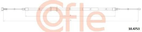 Трос ручного гальма зад. JUMPER/BOXER 2.2/3.0HDi 06- Л./Пр. (1384/1090) COFLE 10.4753