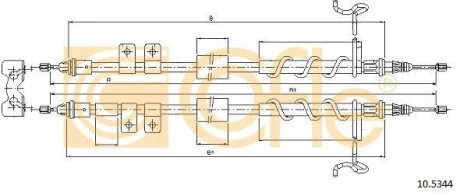 Тросовий привод, стоянкове гальмо COFLE 10.5344