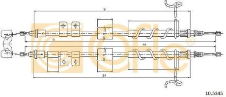 Тросовий привод, стоянкове гальмо COFLE 10.5345