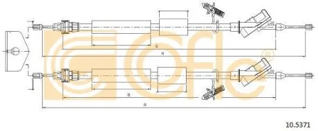 Трос стояночного гальма COFLE 10.5371