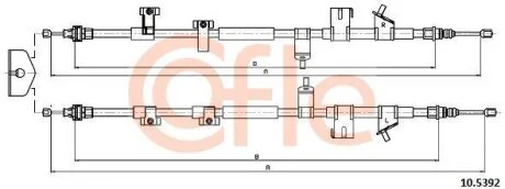 Тросовий привод, стоянкове гальмо COFLE 10.5392