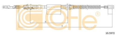 Трос, стояночная тормозная система COFLE 10.5972