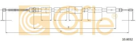 Трос, паркувальна гальмівна система COFLE 10.6032