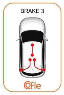 Трос ручного тормоза (задний) Citroen C3 Peugeot 208 12-19 COFLE 10.6038
