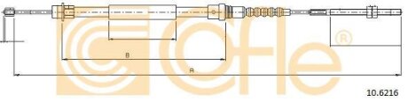 Трос ручника COFLE 10.6216