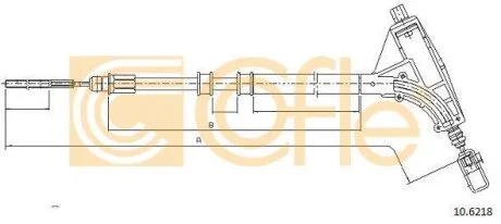 Трос, паркувальна гальмівна система COFLE 10.6218