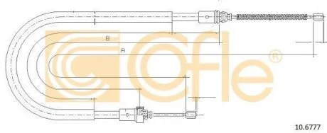 Трос ручного гальма Renault Laguna I 93-> (1190/926mm) COFLE 10.6777