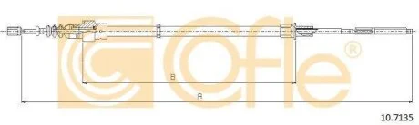 Тросовий привод, стоянкове гальмо COFLE 10.7135