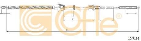Трос ручного гальма VW Polo, Seat Cordoba 93-02 (1513/954mm) COFLE 10.7136