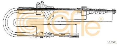 Трос ручних гальм лівий (диск) Audi 80 89-91 COFLE 107541