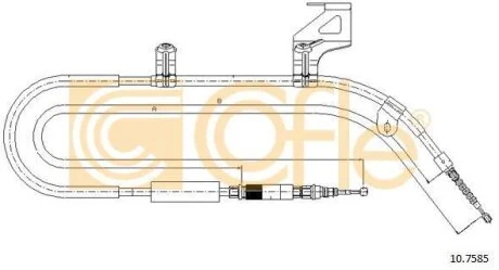 Трос ручного гальма зад. П Audi A6 97-05 COFLE 10.7585