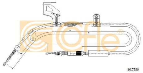 Трос ручного гальма лів. Audi A6, 1,8-3,0, 97-05 COFLE 10.7586
