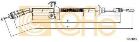 Тросовий привод, стоянкове гальмо COFLE 10.8069