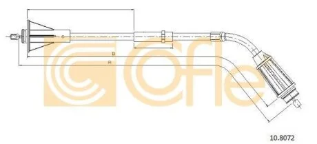 Тросовий привод, стоянкове гальмо COFLE 10.8072