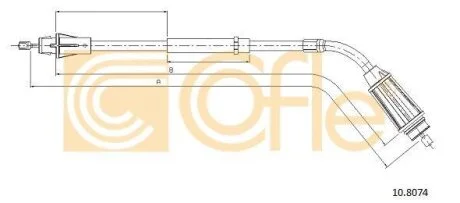 Тросовий привод, стоянкове гальмо COFLE 108074