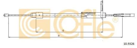 Трос, паркувальна гальмівна система COFLE 109326
