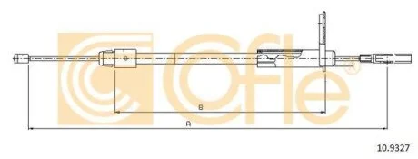 Трос, паркувальна гальмівна система COFLE 10.9327