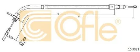 Трос ручних гальм зад. лв MB W245 1.5-2.0 05-11 COFLE 10.9333