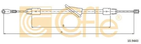 Трос, паркувальна гальмівна система COFLE 10.9443