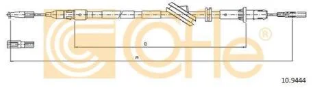 Трос стояночного гальма задн Прав Mercedes E (W211) 1.8-6.2 03.02-12.10 COFLE 109444
