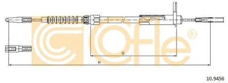 Трос ручного гальма зад.правий MB S-Class 99- 978/800mm COFLE 109456