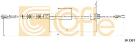 Трос ручного гальма задній правий MERCEDES S-CLASS COFLE 10.9589