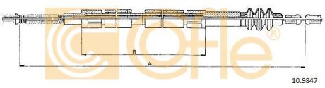 Трос, стояночная тормозная система COFLE 10.9847