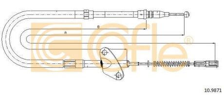 Трос стояночного гальма MERCEDES T1 (601), T1 (601, 611), T1 (602), T1 (B601), T COFLE 10.9871