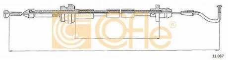 Трос газу VW Golf I-II, Passat 88-> (1062/808 mm) COFLE 11.087