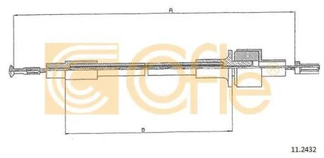 Трос зчеплення Ford Sierra Diesel 2,3 -90 COFLE 11.2432