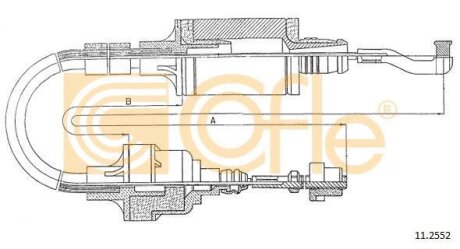 Трос зчеплення Opel Vectra 1.8-2.0 COFLE 11.2552